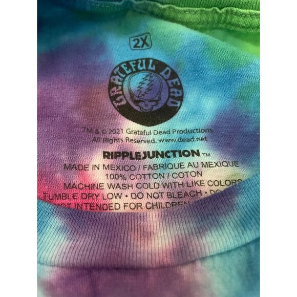 Grateful Dead Mens Bertha Ripple Junction Tie Dye Shirt Official Sz. 2x - Picture 3 of 4